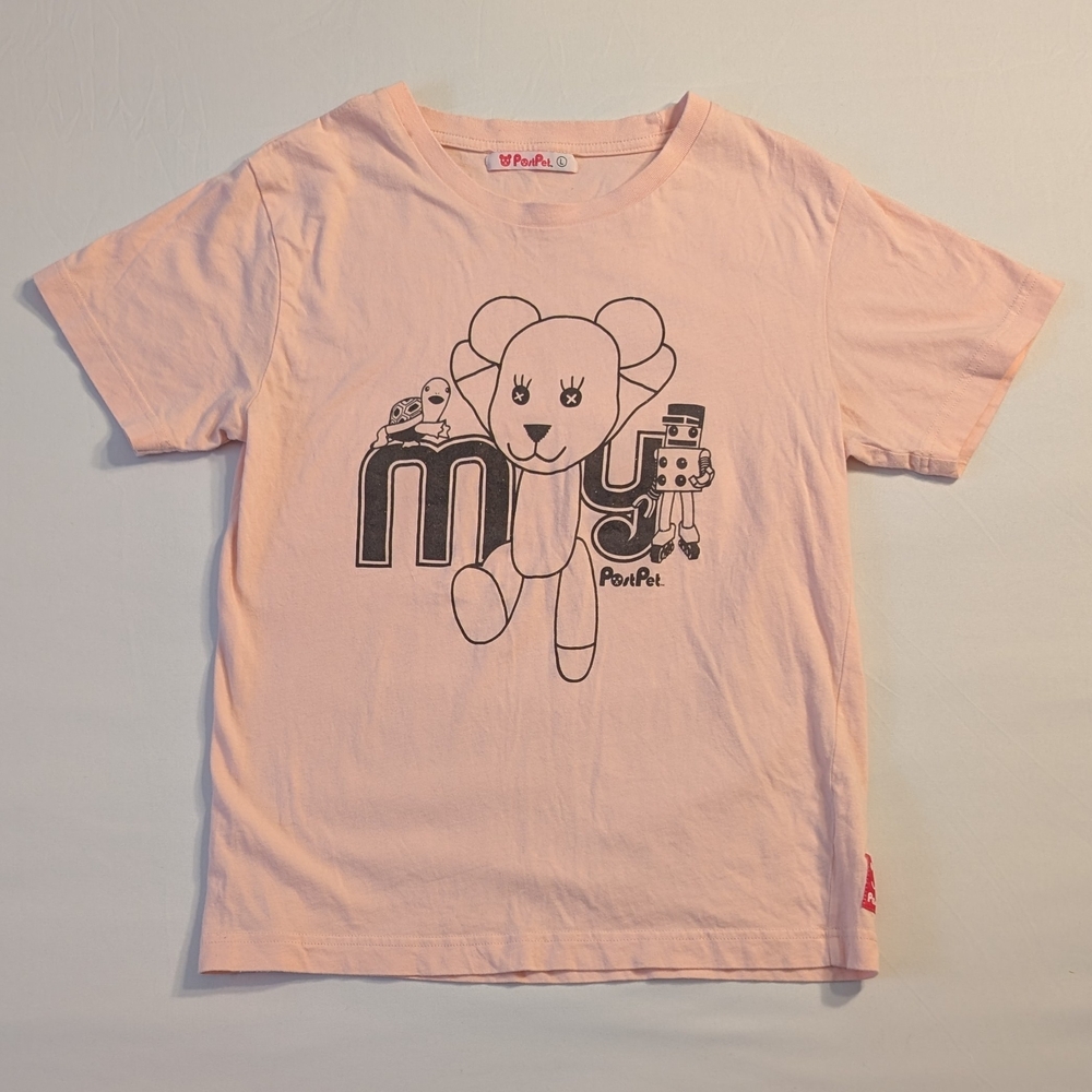 RARE Vintage PostPet "Momo" Pink Graphic Tee - Official Sony So-net (Y2K Era)